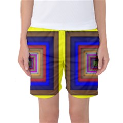 Square Abstract Geometric Art Women s Basketball Shorts