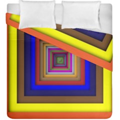 Square Abstract Geometric Art Duvet Cover Double Side (King Size)