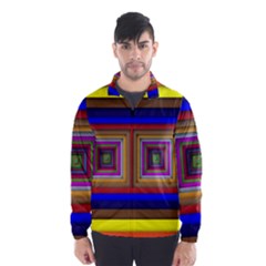 Square Abstract Geometric Art Wind Breaker (men)