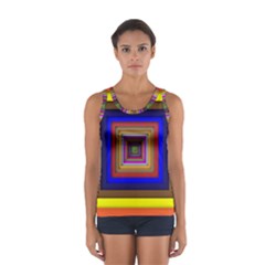 Square Abstract Geometric Art Women s Sport Tank Top 