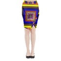 Square Abstract Geometric Art Midi Wrap Pencil Skirt View1