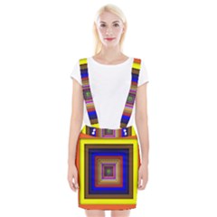 Square Abstract Geometric Art Suspender Skirt