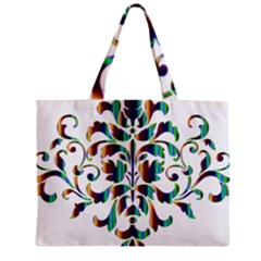 Damask Decorative Ornamental Zipper Mini Tote Bag by Amaryn4rt