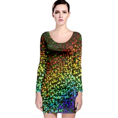 Construction Paper Iridescent Long Sleeve Bodycon Dress by Amaryn4rt