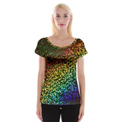 Construction Paper Iridescent Women s Cap Sleeve Top by Amaryn4rt