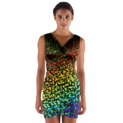 Construction Paper Iridescent Wrap Front Bodycon Dress by Amaryn4rt