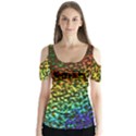 Construction Paper Iridescent Butterfly Sleeve Cutout Tee  View1