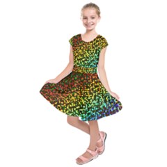 Construction Paper Iridescent Kids  Short Sleeve Dress by Amaryn4rt