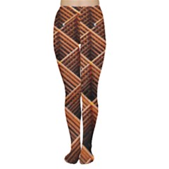 Metal Grid Framework Creates An Abstract Women s Tights by Amaryn4rt