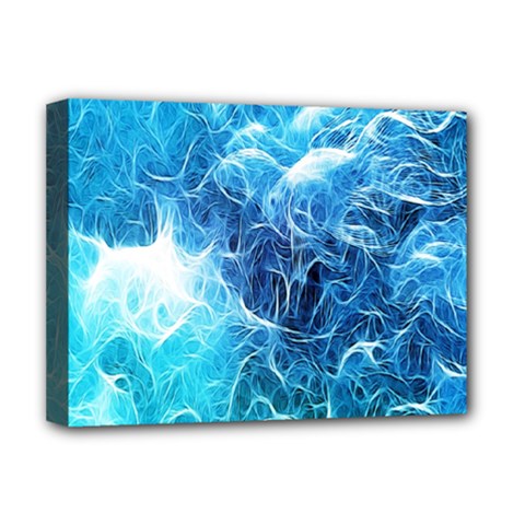 Fractal Occean Waves Artistic Background Deluxe Canvas 16  X 12   by Amaryn4rt