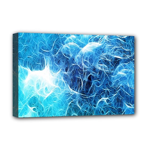 Fractal Occean Waves Artistic Background Deluxe Canvas 18  X 12   by Amaryn4rt