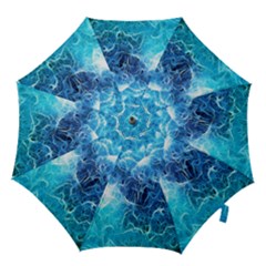 Fractal Occean Waves Artistic Background Hook Handle Umbrellas (small) by Amaryn4rt