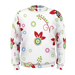 Colorful Floral Wallpaper Background Pattern Men s Sweatshirt by Amaryn4rt