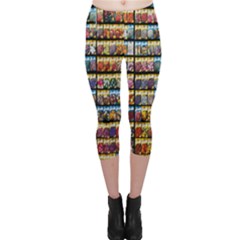 Flower Seeds For Sale At Garden Center Pattern Capri Leggings  by Amaryn4rt