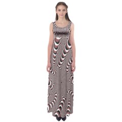 Digital Fractal Pattern Empire Waist Maxi Dress by Amaryn4rt