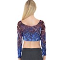 Autumn Fractal Forest Background Long Sleeve Crop Top View2