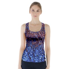 Autumn Fractal Forest Background Racer Back Sports Top by Amaryn4rt