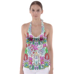 Wallpaper Created From Coloring Book Babydoll Tankini Top by Amaryn4rt