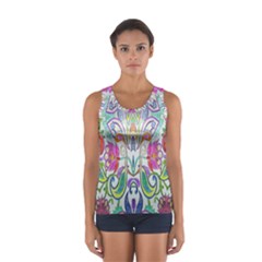 Wallpaper Created From Coloring Book Women s Sport Tank Top  by Amaryn4rt