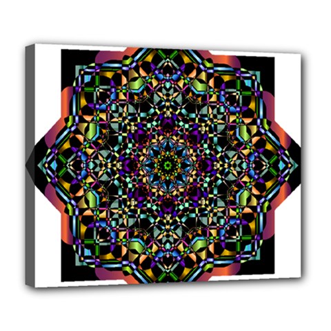 Mandala Abstract Geometric Art Deluxe Canvas 24  X 20   by Amaryn4rt