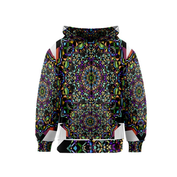 Mandala Abstract Geometric Art Kids  Zipper Hoodie