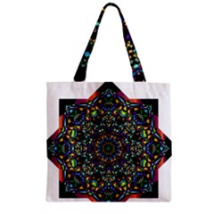 Mandala Abstract Geometric Art Zipper Grocery Tote Bag