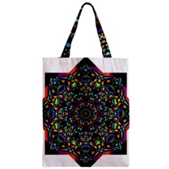 Mandala Abstract Geometric Art Zipper Classic Tote Bag by Amaryn4rt