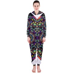 Mandala Abstract Geometric Art Hooded Jumpsuit (ladies) 