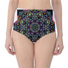 Mandala Abstract Geometric Art High-waist Bikini Bottoms by Amaryn4rt