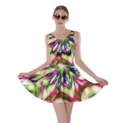 Magic Fractal Flower Multicolored Skater Dress