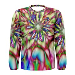 Magic Fractal Flower Multicolored Men s Long Sleeve Tee