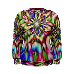 Magic Fractal Flower Multicolored Women s Sweatshirt by EDDArt