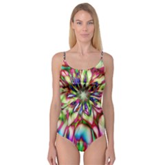 Magic Fractal Flower Multicolored Camisole Leotard  by EDDArt