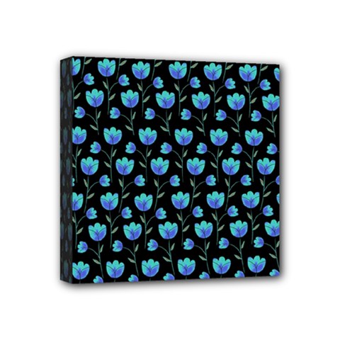 Floral Pattern Mini Canvas 4  X 4  by Valentinaart