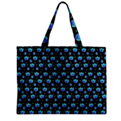 Floral Pattern Zipper Mini Tote Bag