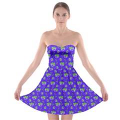 Floral Pattern Strapless Bra Top Dress