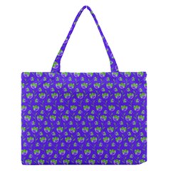 Floral Pattern Medium Zipper Tote Bag