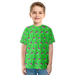 Floral Pattern Kids  Sport Mesh Tee