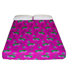 Floral Pattern Fitted Sheet (king Size)