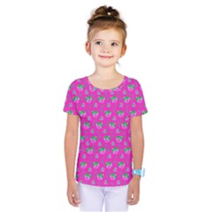 Floral Pattern Kids  One Piece Tee