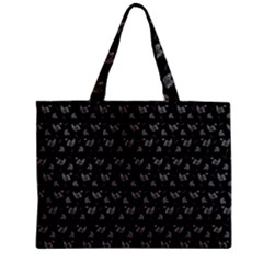 Floral Pattern Zipper Mini Tote Bag