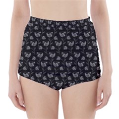 Floral Pattern High-waisted Bikini Bottoms