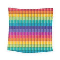 Pattern Grid Squares Texture Square Tapestry (small)