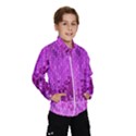 Purple Background Scrapbooking Paper Wind Breaker (Kids) View1