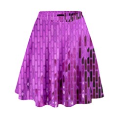 Purple Background Scrapbooking Paper High Waist Skirt by Amaryn4rt