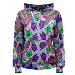 Wallpaper Created From Coloring Book Women s Pullover Hoodie