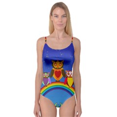 Owls Rainbow Animals Birds Nature Camisole Leotard 