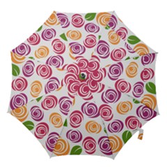 Colorful Seamless Floral Flowers Pattern Wallpaper Background Hook Handle Umbrellas (large)