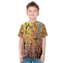 Summer Sun Set Fractal Forest Background Kids  Cotton Tee View1