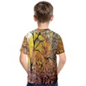 Summer Sun Set Fractal Forest Background Kids  Cotton Tee View2